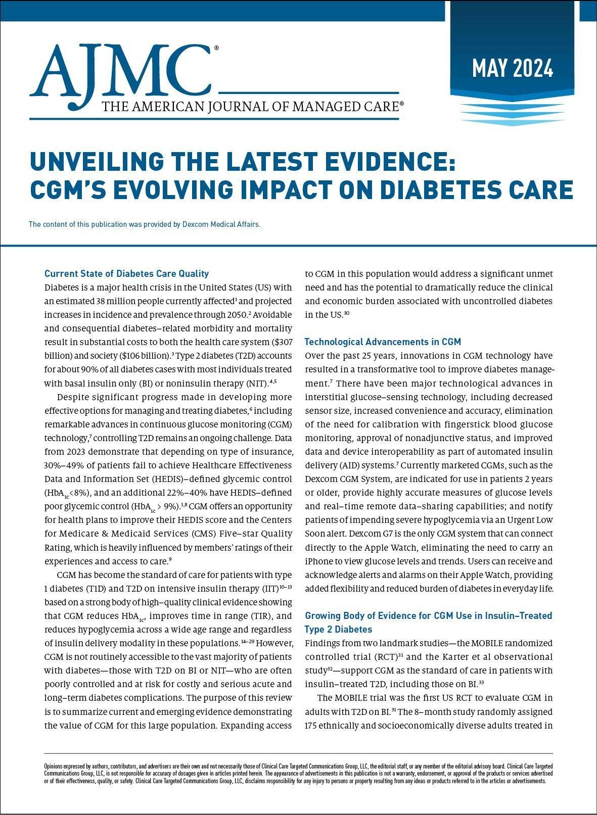 Unveiling the Latest Evidence: CGM’s Evolving Impact on Diabetes Care