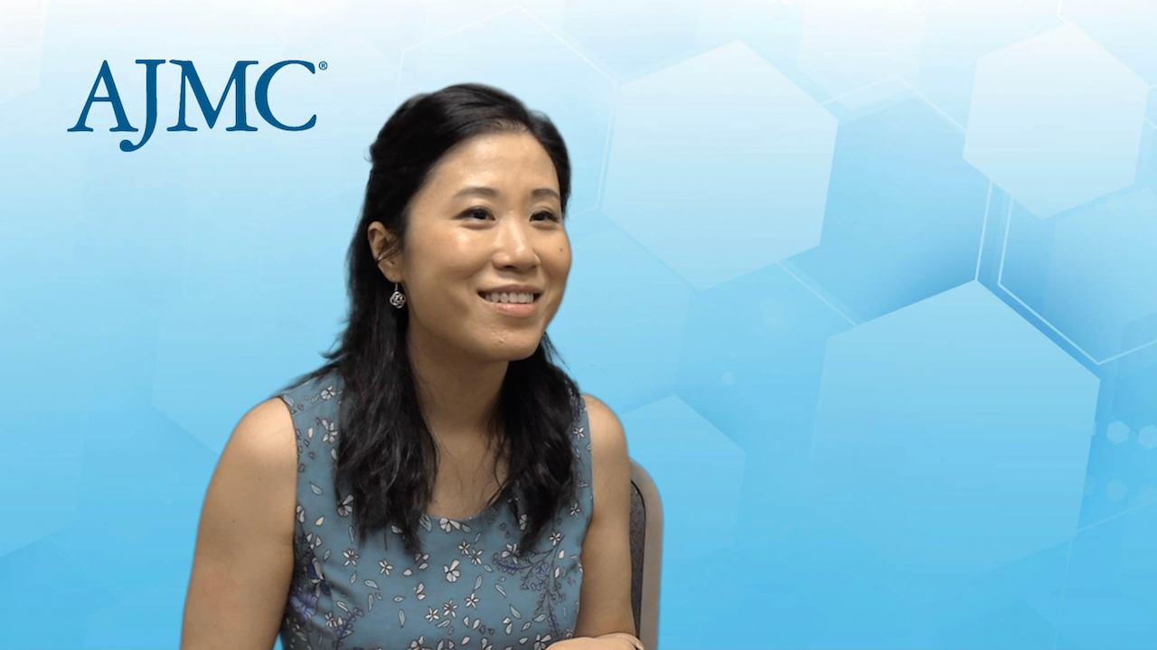Screenshot of Angela Jia, MD, PhD, during a video interview