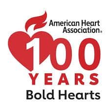 AHA 100 years logo | Image credit: Am Heart Assoc