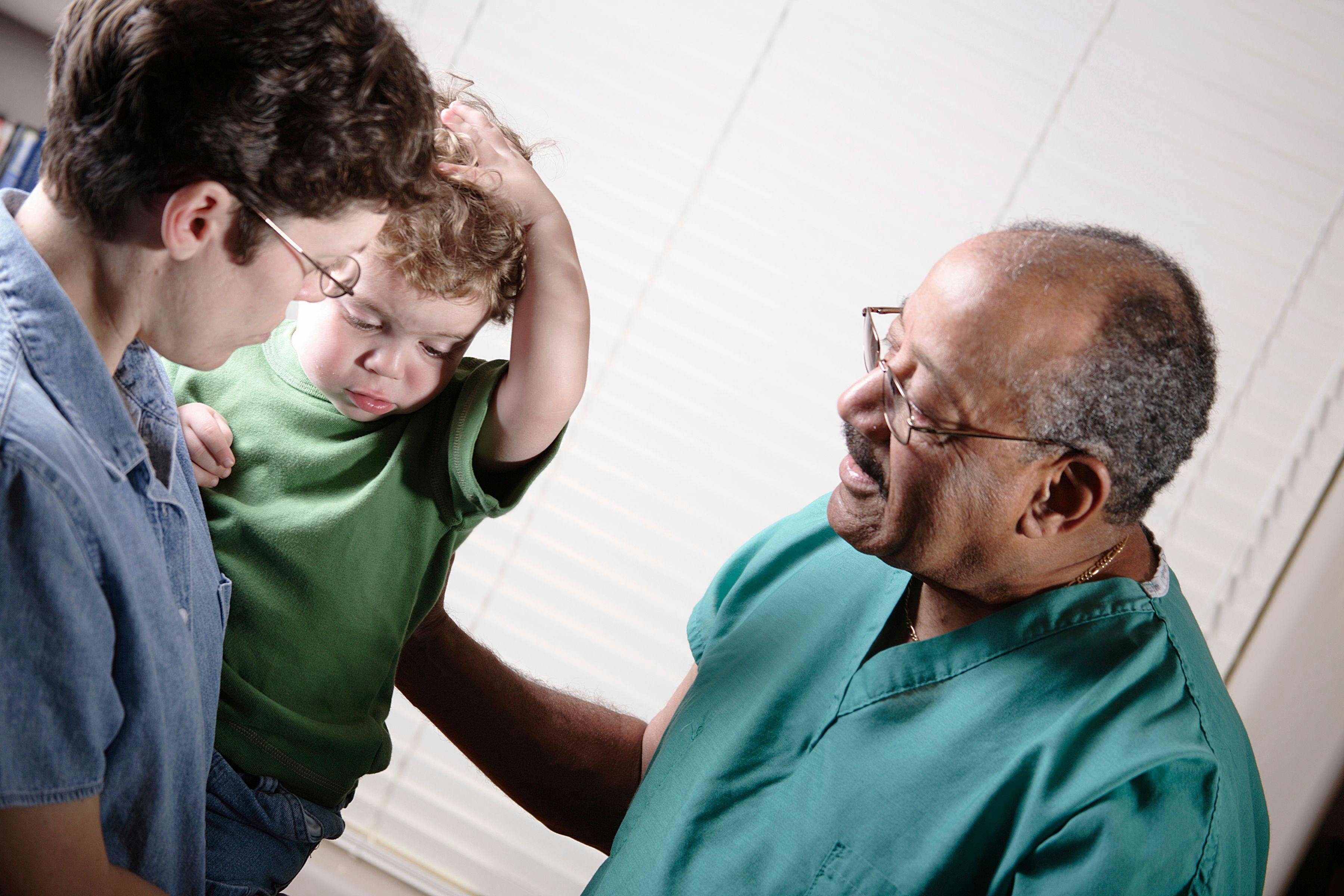 Picture of child with pediatrician
