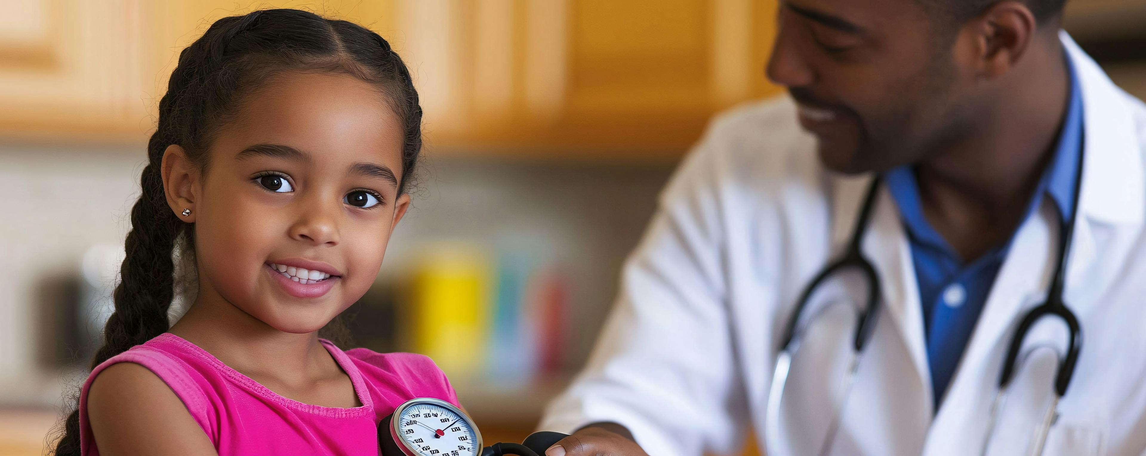 Clinician taking child's blood pressure | image credit: ALEXSTUDIO - stock.adobe.com