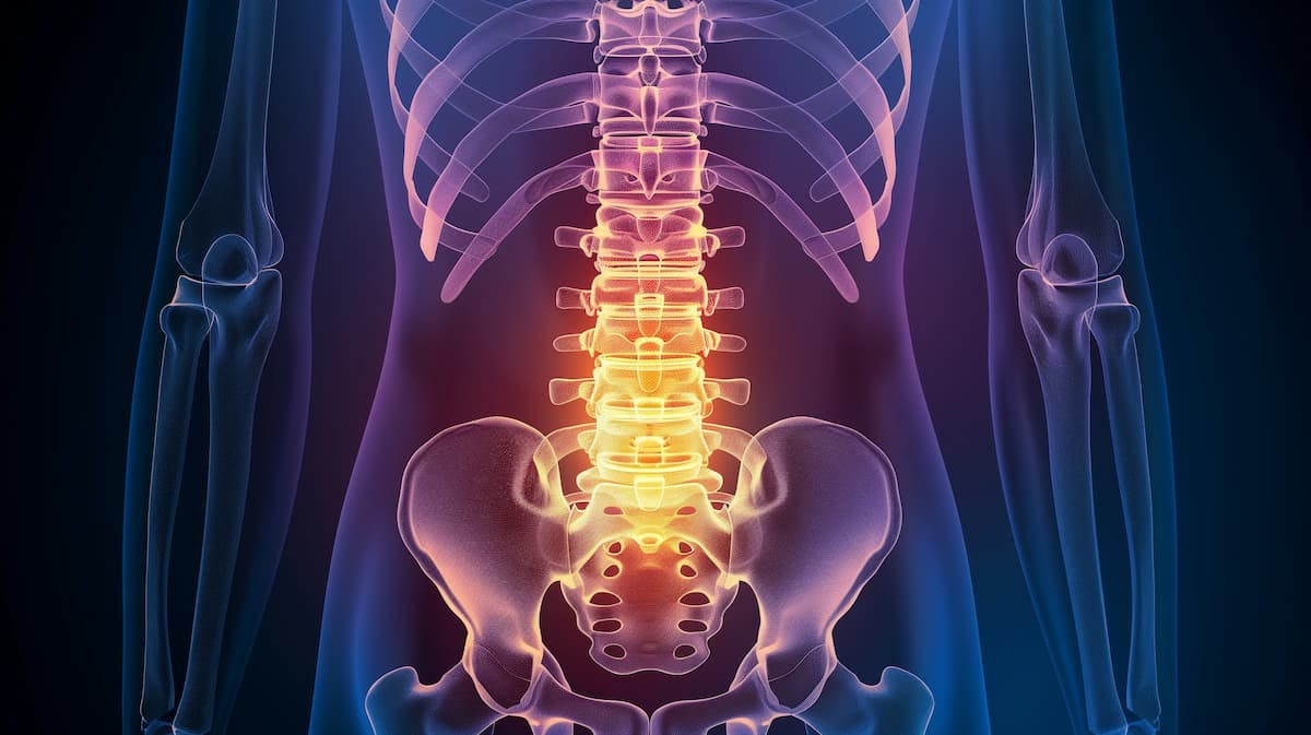 Findings suggest checking regular radiographs in clinical practice for loss of bone density or VFs can be helpful in managing axial spondyloarthritis. - Mutshino_Artwork - stock.adobe.com