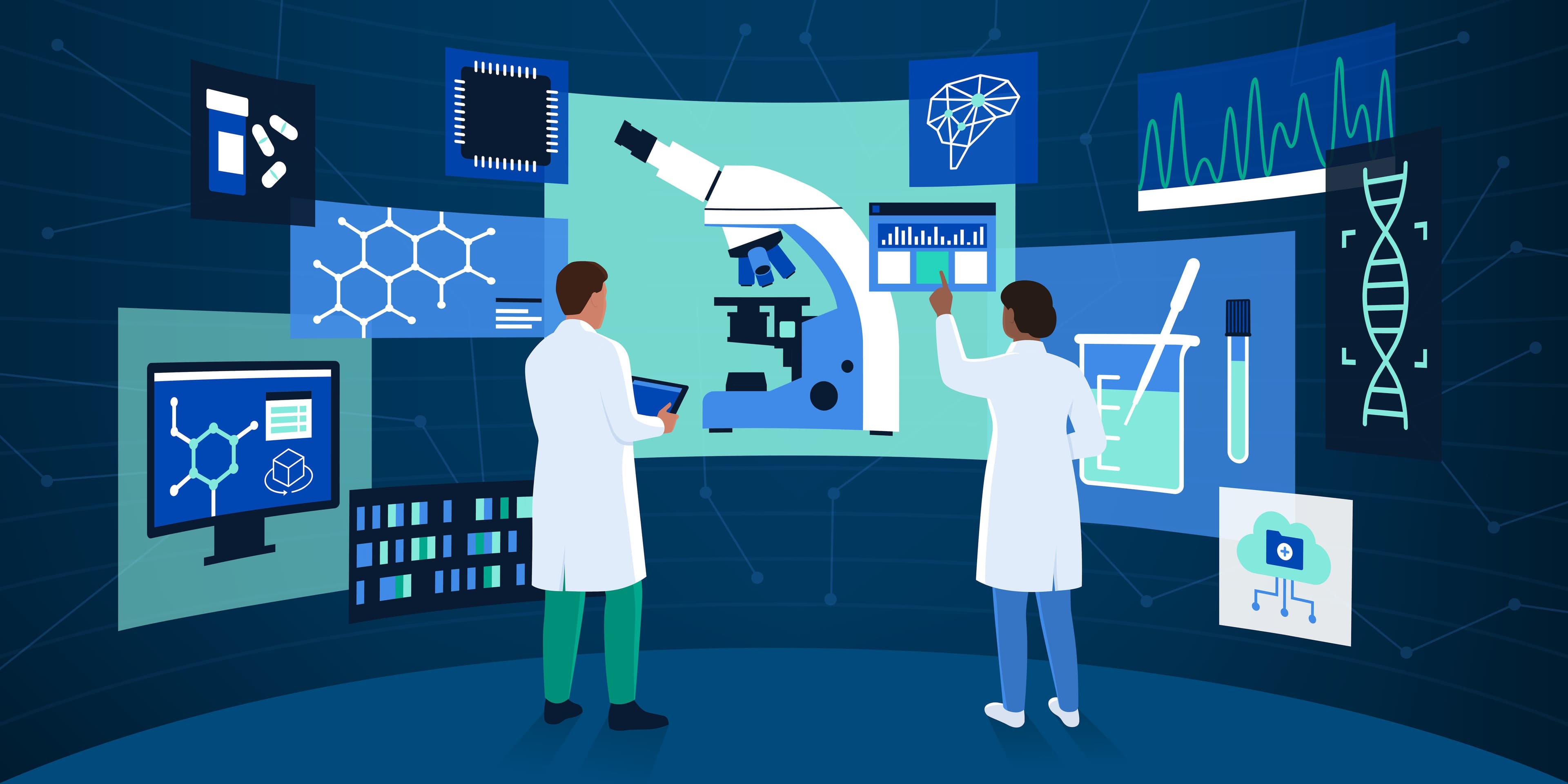 Clinical trial researchers interact with data. | Image Credit: elenabsl - stock.adobe.com