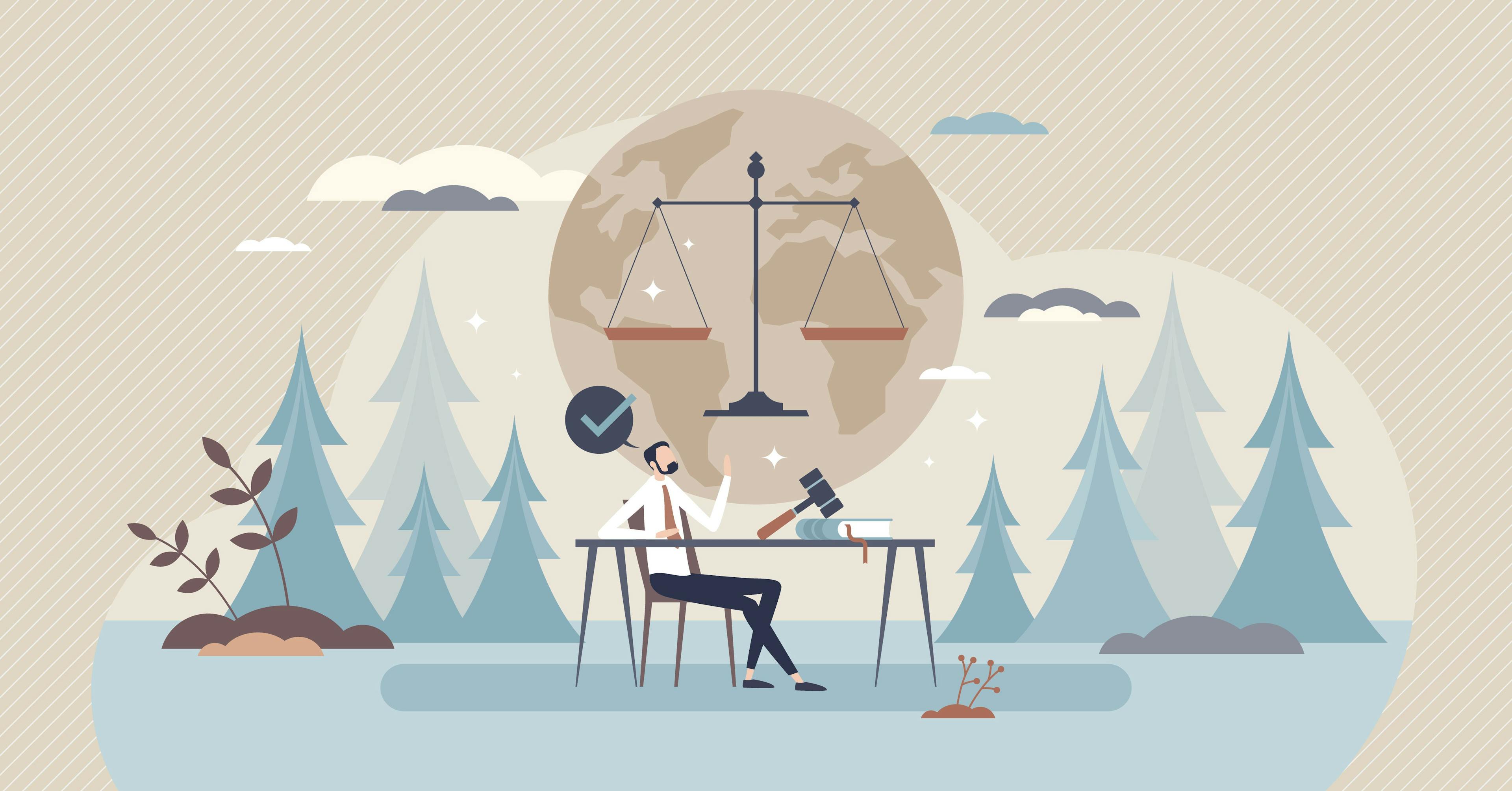 It is not guaranteed climate litigation will always have standing in court and merely depends on the region, case argument, and laws in place.  | Image Credit: VectorMine - stock.adobe.com
