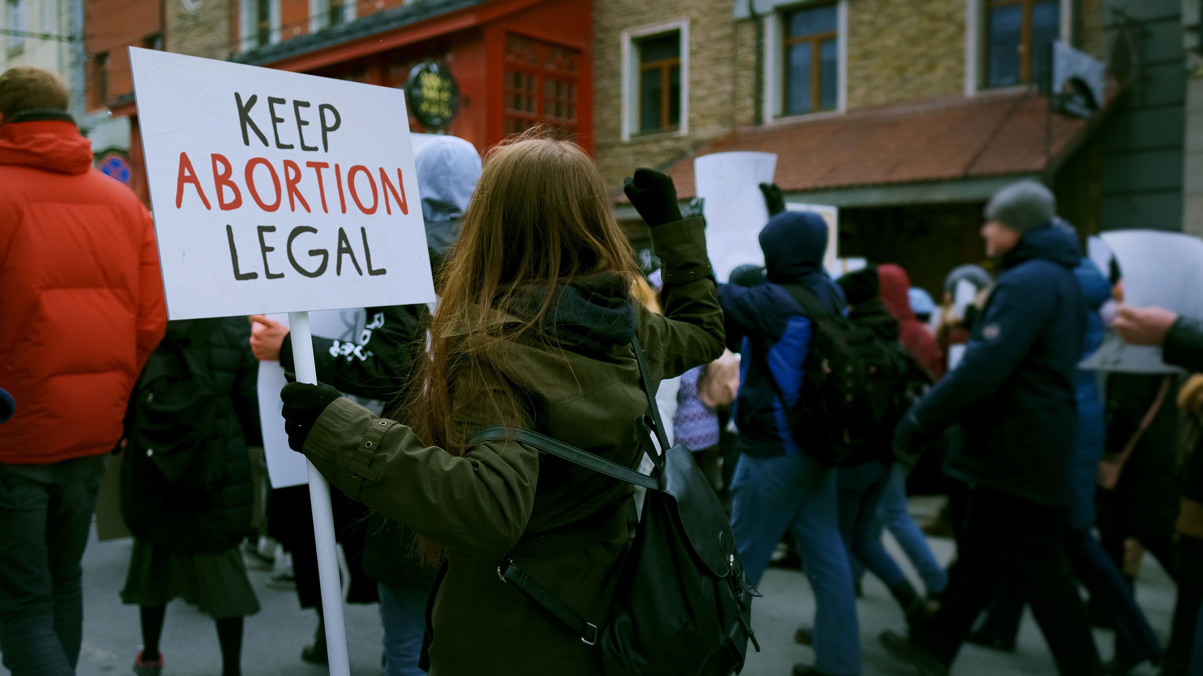 Abortion rally with "keep abortion legal" sign | Image credit: sibway – stock.adobe.com