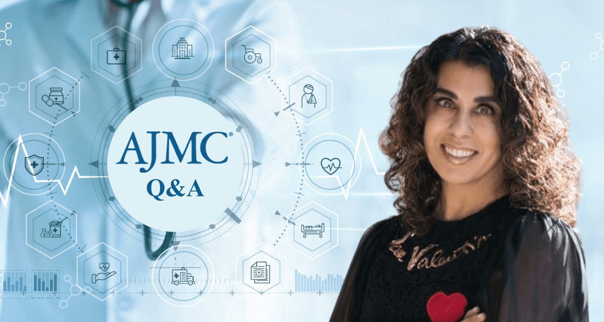 AJMC Q&A with Dr Martha Gulati | Background image credit: ipopba – stock.adobe.com