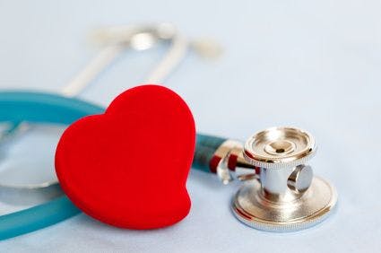 Heart and stethoscope.
