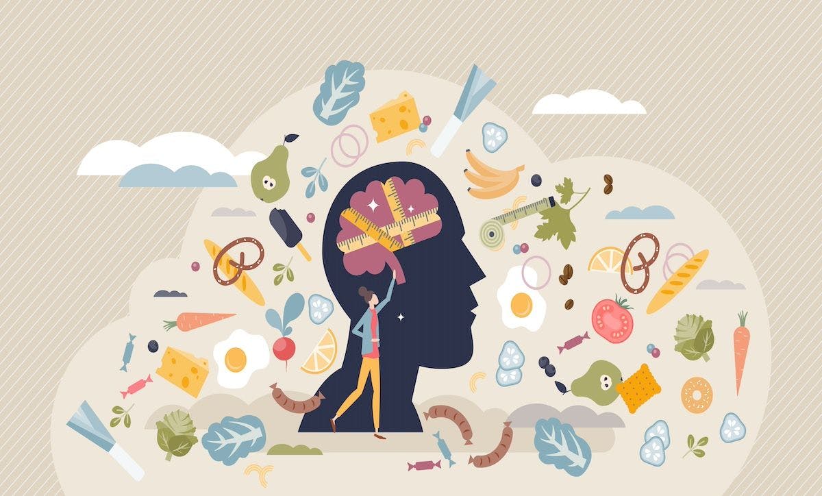Eating disorders mind tricks | Image Credit: VectorMine - stock.adobe.com