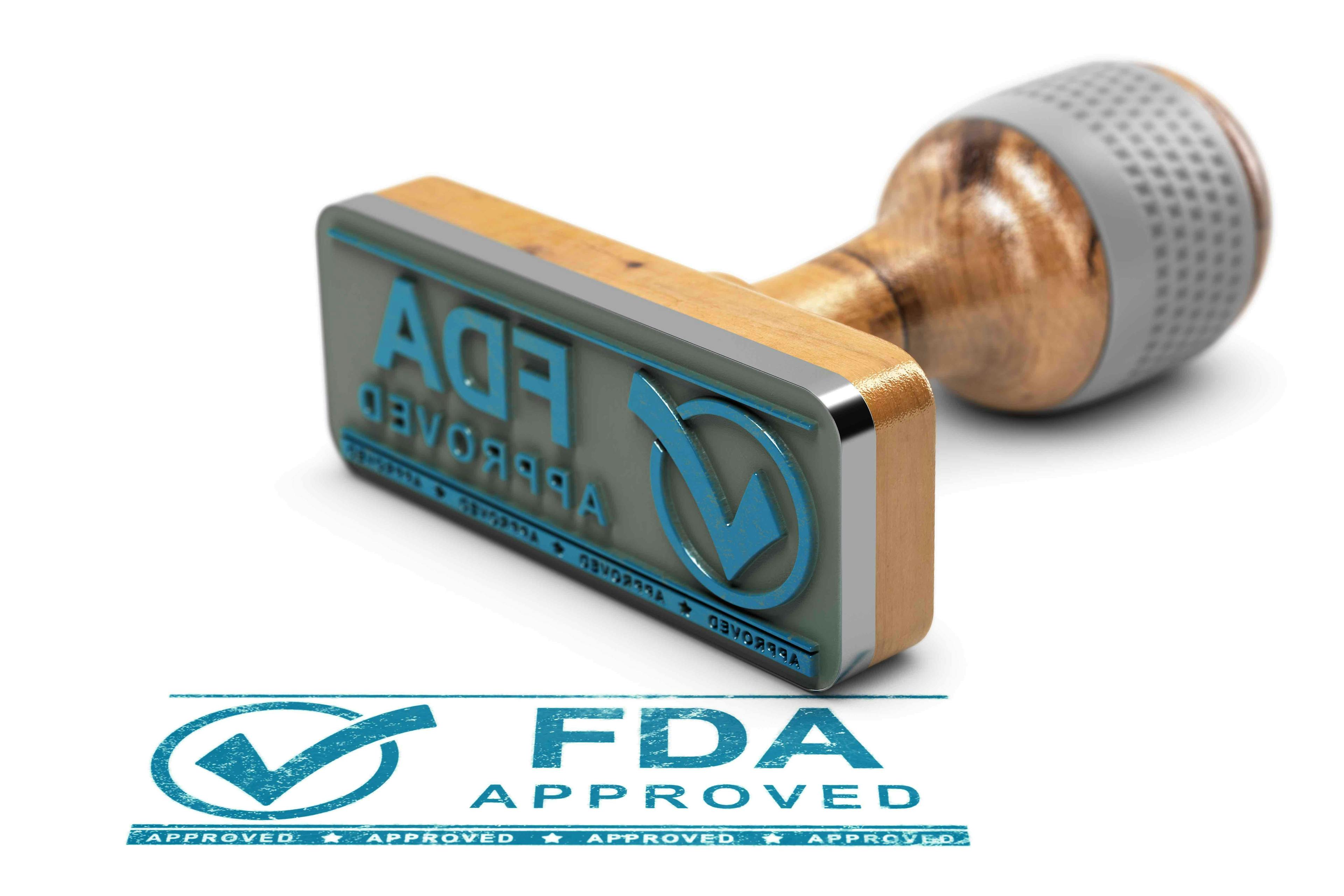 Blue FDA approved stamp | Image credit: Olivier Le Moal - stock.adobe.com
