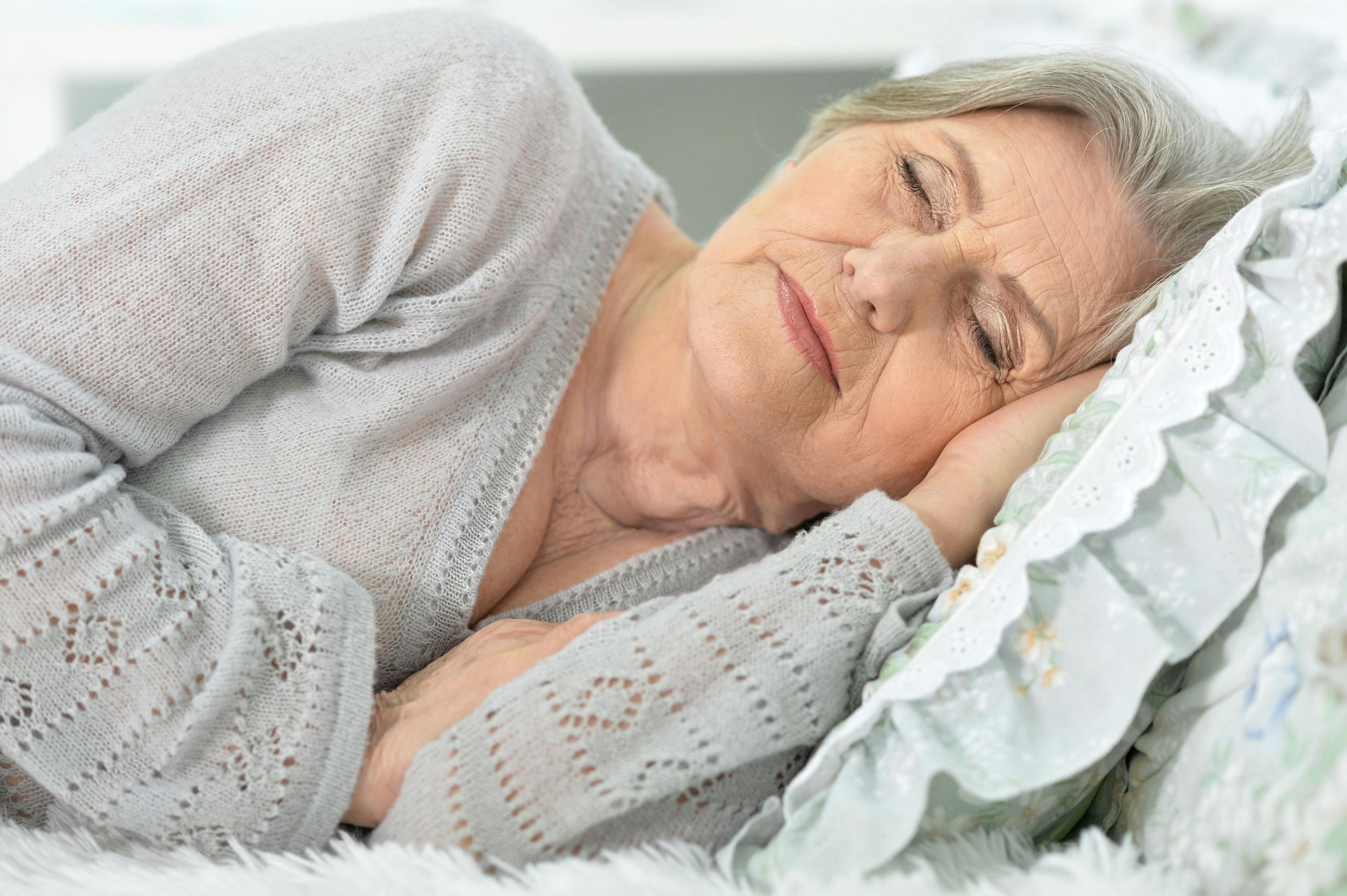 Older woman sleeping